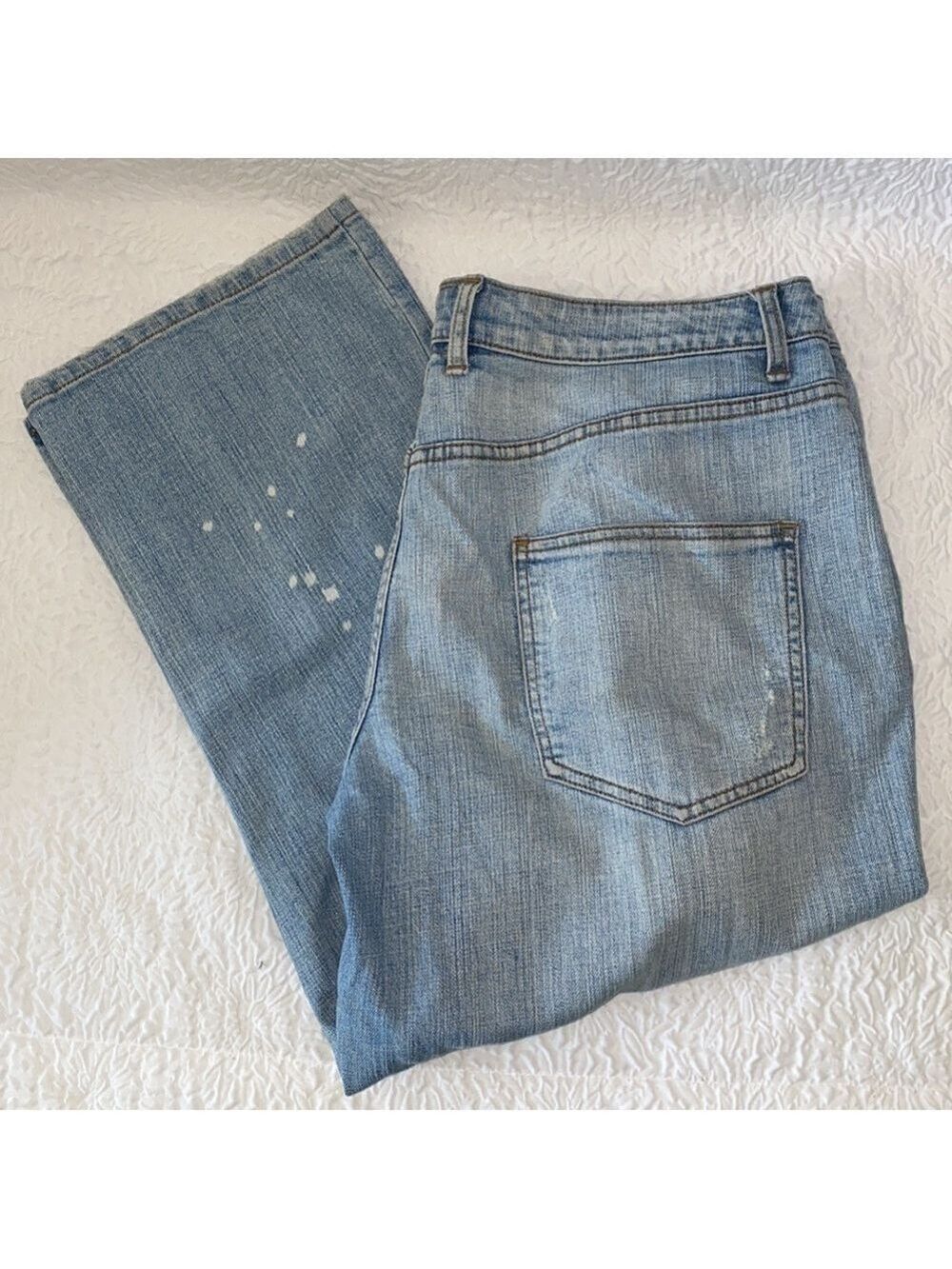 American Rag CIE Trashed High Rise Relaxed Straight-Leg Fit Jeans